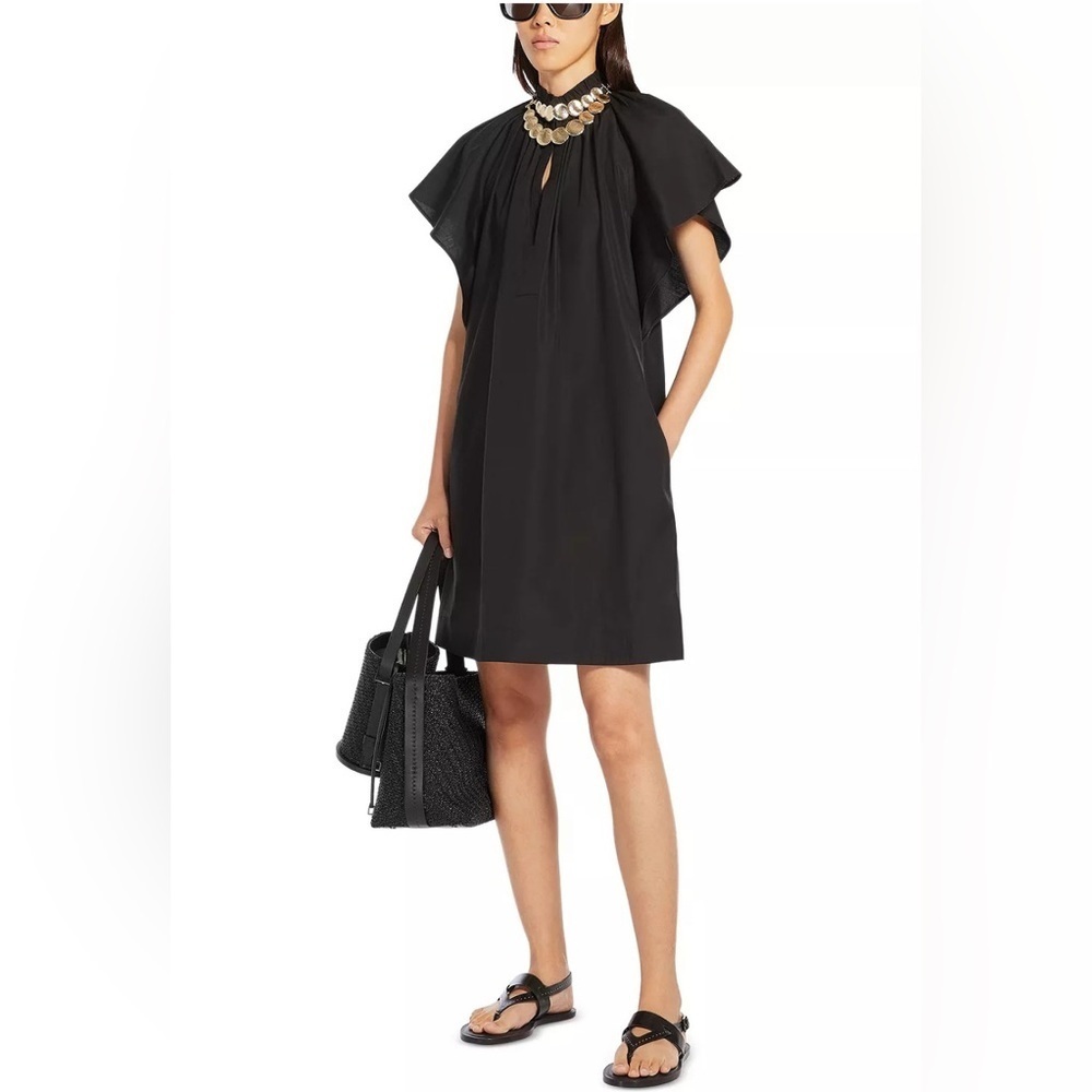 MaxMara  Studio SOSPIRO Poplin mini dress with flounce